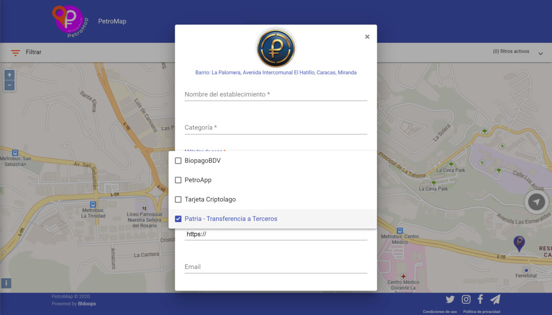 petromap actualización transferencia terceros