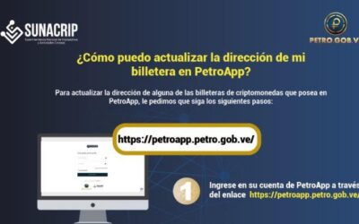 Estos son los pasos para actualizar la dirección de cripto billetera PetroApp