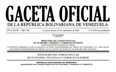 Sunaval autorizó la creación de nueva Bolsa Descentralizada de Valores de Venezuela