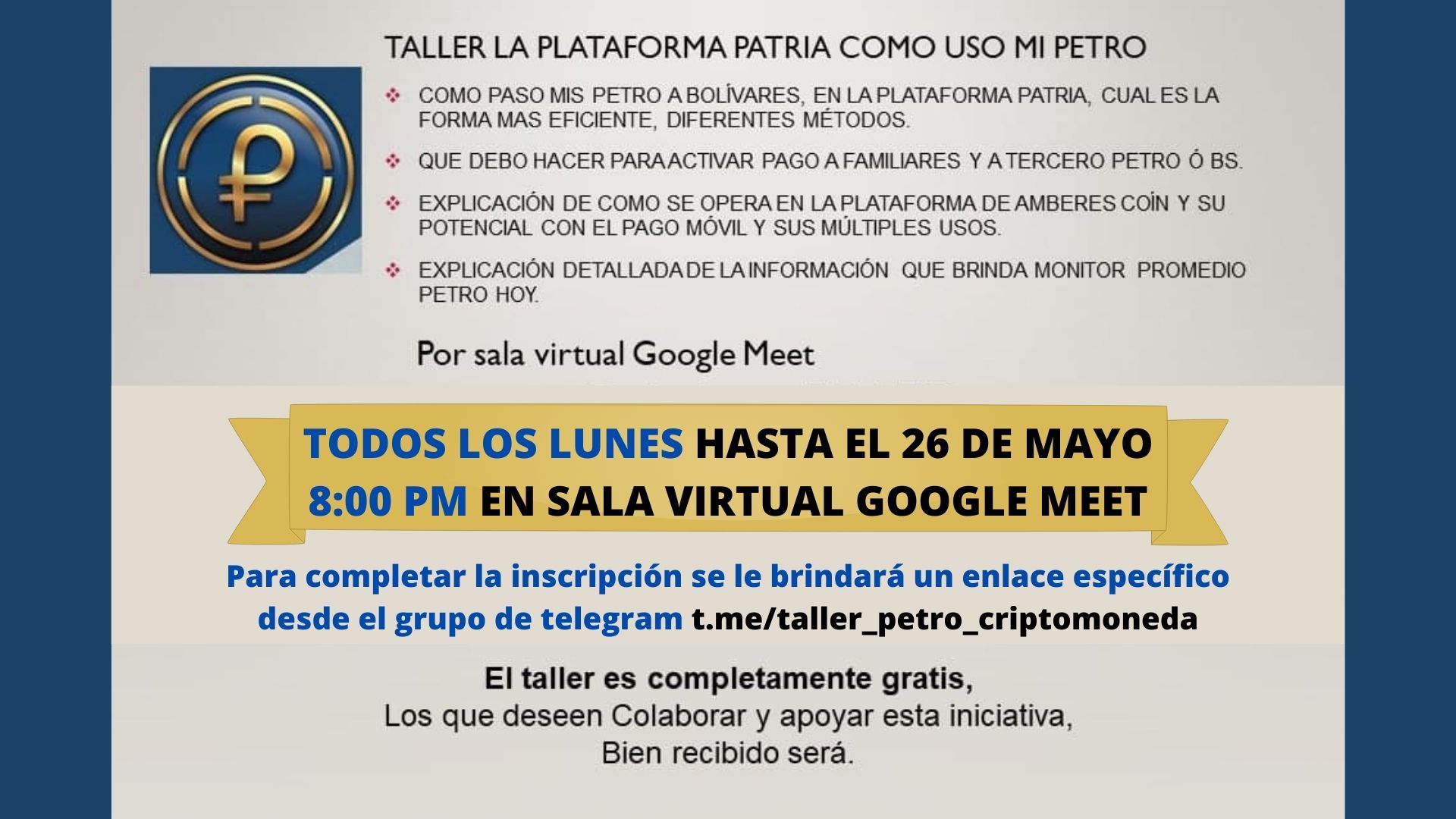 Talle la Plataforma Patria